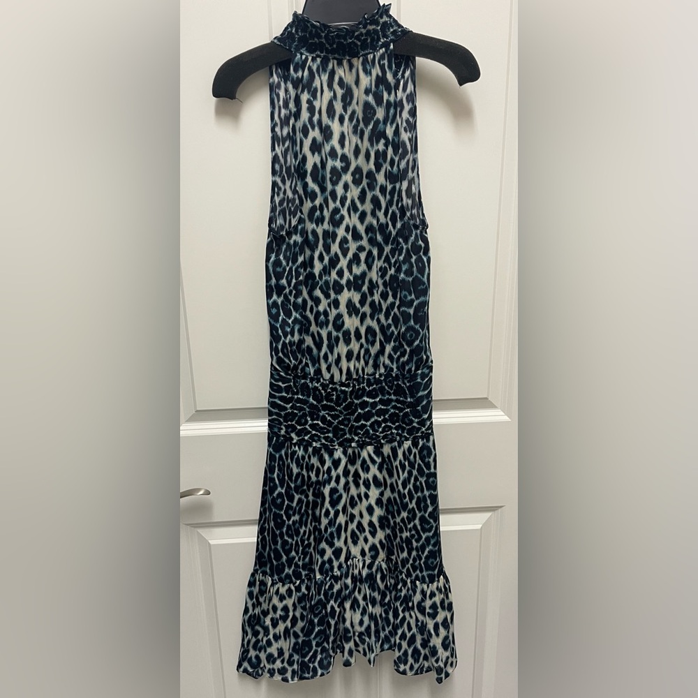 A.L.C leopard print dress in blue